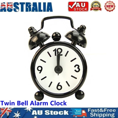 $10.82 • Buy Twin Bell Alarm Clock Vintage Retro Loud Clocks Battery Bedside Desk Analogue 