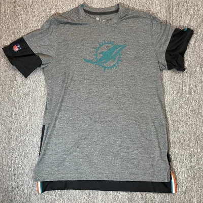 $24.95 • Buy Nike Miami Dolphins Shirt Men's Large Gray NFL Football OnField Apparel