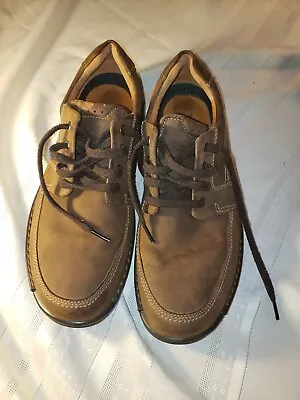 Ecco Seawalker Brown Leather Oxfords Walking Shoes EUR 44 US Size 10 • $19