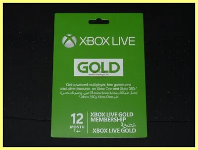 $49.50 • Buy Microsoft Xbox Live 12 Month Gold Membership Card 52m-00312 Tested Working In Us