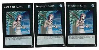 YUGIOH - 3x Forbidden Lance - (Platinum Rare - Ltd Ed - NKRT-EN042) - NM • £19.99