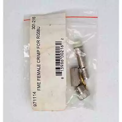 971114 New Wilson Fme Female Crimp Connector For Rg-58 Cable • $7.99