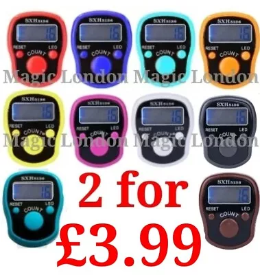 2× LED Digital Finger Ring Tally Counter Hand Held Knitting Row Counter CLICKER • £3.99