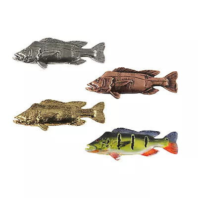 Pewter Peacock Bass Fish Lapel Pin Or Refrigerator Magnet F094 • $19.89