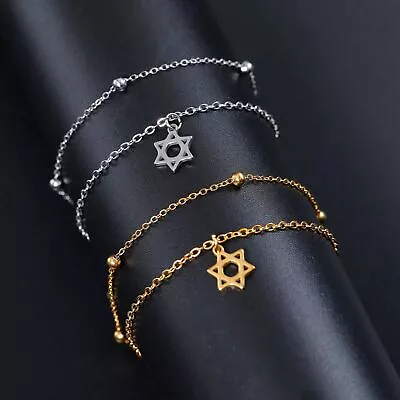 Star Of David Symbol Bracelet For Men Women Charm Bead Bracelet Classic • $5.75