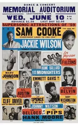 Sam Cooke POSTER Jackie Wilson LIVE IN CONCERT Stax Motown Soul R&B Hank Ballard • $26.89