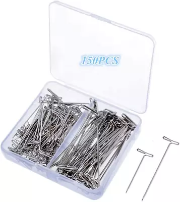 150 Pcs T-Pins For Blocking Knitting ModellingWig Making And Crafts Stainless • $8.37