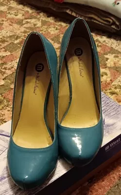 M By Michael Antonio Brand Women's High Heel Stiletto Shoes Teal Size 10 • $12.99