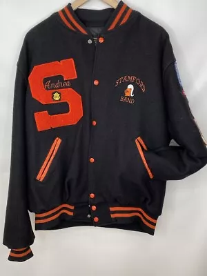 Stamford CT Marching Band Insulated Wool Varsity Jacket Adult XL Made In USA • $44.99