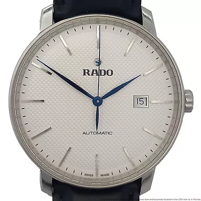 Rado Coupole 25j Automatic Mens Swiss SS Textured Dial Date Running Wrist Watch • $336