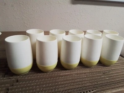 $29.99 • Buy Vintage Insulated Yellow Plastic Vacuum Tumblers 10 PCs Retro Vacron Bopp-Decker