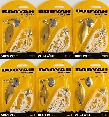 *lot Of 6* Booyah Vibra Wire Spinnerbait 1/2oz Byvwt12615 Pearl White K6150 • $9.50