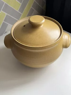 Vintage Denby Ode Mustard Colour - 2 Pt  Size Round Casserole Dish With Lid • £12.50