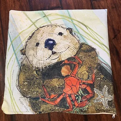 Magnolia Sea Otter Pillow Cover Indoor/Outdoor Decor Art By Robbin Rawlings • $21