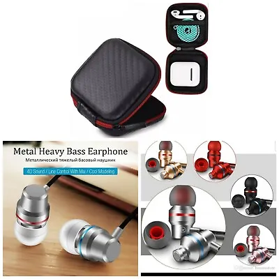£5.99 • Buy High Quality In-Ear Earphone Stereo Headphone Super Bass Metal Earbuds With CASE