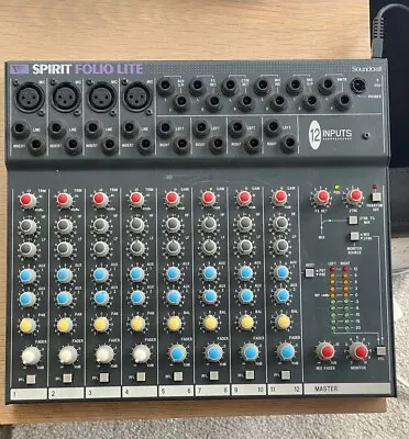 Soundcraft Spirit Folio Lite 12 Track Mixing Desk W/ Original PSU And User Guide • £84.95