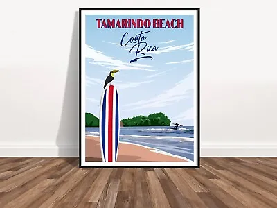 $33 • Buy TAMARINDO BEACH COSTA RICA   Wall Art Vacation Print Beach Print Poster