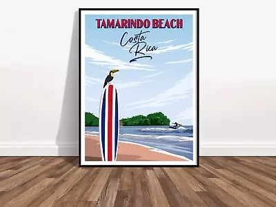 $33 • Buy TAMARINDO BEACH COSTA RICA   Wall Art Vacation Print Beach Print Poster