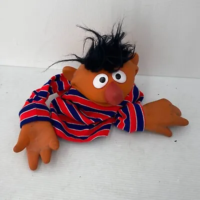 VTG 1970s Sesame Street Muppets Ernie Rubber Hand Puppet Toy Knit Sweater • $30
