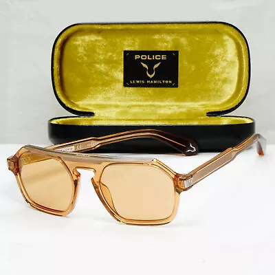 Police Lewis Hamilton F1 Sunglasses Brown Transparent Honey SPL E15 COL D67G 33 • $125.06