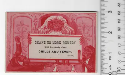 Dr. Decker's Shake No More Patent Medicine Vintage Trade Card 3 X5  VTC-XJ19 • $23.39