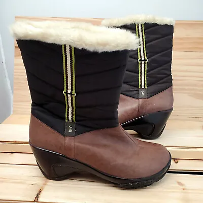 J-41 Jeep Waterproof Snow Boot Faux Fur Brown Jeep Traction Sole Womens Size 8 M • $30