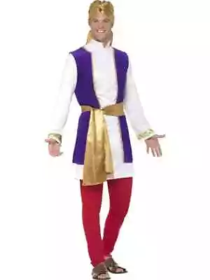 Adult Arabian Prince Costume Mens Bollywood Fancy Dress Outfit SIze Medium • £14