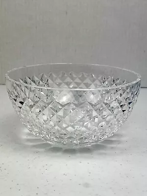 Waterford Crystal Clear COLLEEN Diamond Cut Round Serving Bowl Marked-EXCELLENT • $50