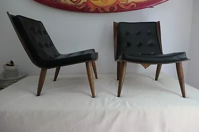 Pair Of Vintage 1950's Scoop Chairs Mid Century Modern MCM ORIGINAL • $1700