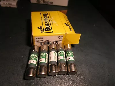 (5) 7 AMP 250 AC FNM Series Time-Delay Midget Fuse • $25