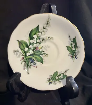 VTG Queen Anne Bone China Saucer  England Lily If The Valley • $9.99