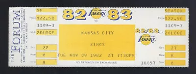 Magic Johnson - 1982 Nba Kansas City Kings @ La Lakers Full Basketball Ticket • $17