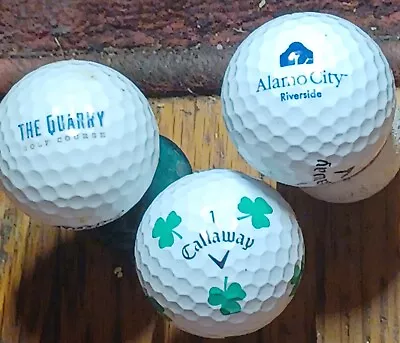 3 Rare Premium Logo Golf Balls  Shpping Is Lower Sorta Like Gettin A Free Ball • $19.69