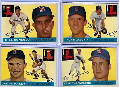 Lot Of Four 1955 Topps Baseball Cards (Boston Red Sox) • $5.50