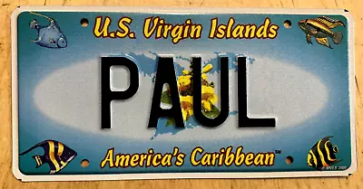 U.s. Virgin Islands Graphic Vanity License Plate   Paul   Paul's Pablo Paulie • $34.99