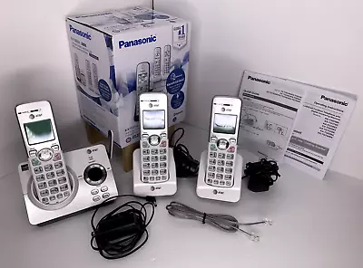 Panasonic Bluetooth Cordless Phone W/ Voice Assist W/3 Handsets - KX-TGD563A • $34.99