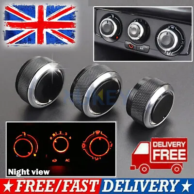 3x For VW Polo MK4 MK5 9N 9N3 6R Fox AC Heater Switch Knob Control Buttons Ring • $9.94