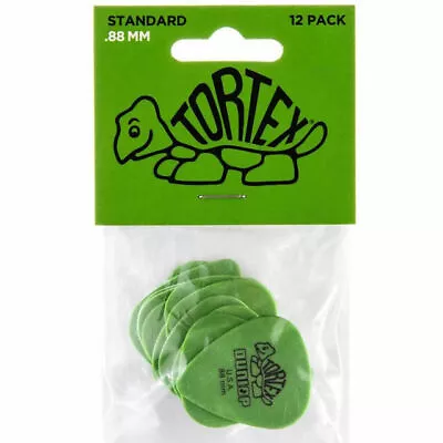 12x Jim Dunlop Tortex Standard .88MM Gauge Guitar Picks Plectrums Green • $13.49