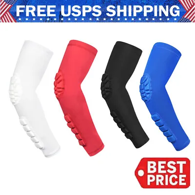 Compression Arm Sleeve Armband Elbow Support Basketball Sports Elbow Pad M/L/XL • $11.29