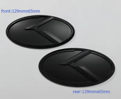 Black K Logo Emblem Badge 2pcs (Front+Rear) For KIA New Forte YD K3 2014-2015 • $10.90