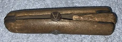 $25 • Buy Primitive Antique Jewelers Clamp Hand Held Wood Buffing Tool Jewelers Tool