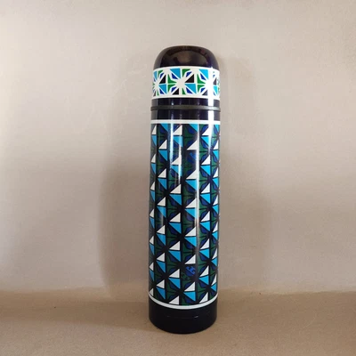 $9.99 • Buy Tory Burch Vacuum Sealed Thermos Flask 17 Oz Geometric Design 