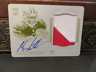 National Treasures Printing Autograph Rookie 49ers Marcus Lattimore 1/1  2013 • $350