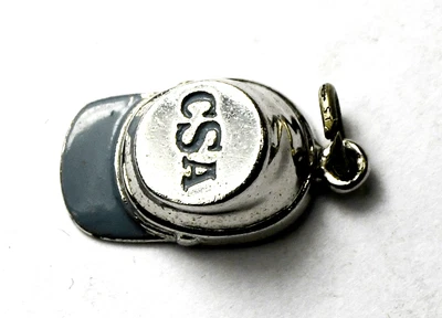 £19.56 • Buy Sterling Silver CSA Confederate Soldier Cap Enamel Charm 18mm X 10mm