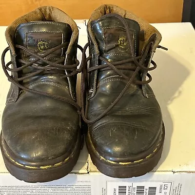 Vintage Doc Dr Martens Green Made In England 6 Eyelet Boots UK 4 US 6 • $45