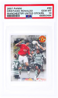 2007 Panini Manchester United Stickers #60 Cristiano Ronaldo PSA 10 • $179