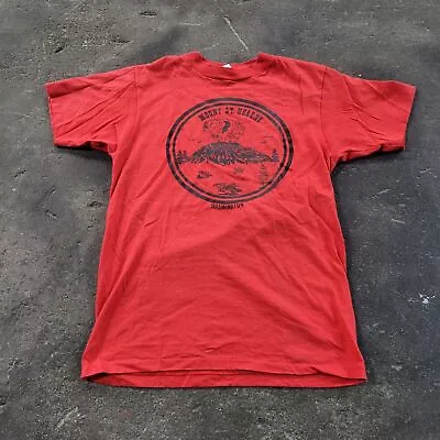 Vintage Mount St. Helens Shirt Size M Made In USA Red Crew Neck Short Sleeve • $30.60