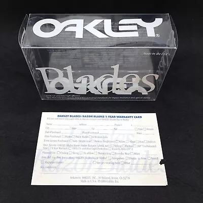 OAKLEY Blades Sunglasses Box & Warranty Card ONLY Vintage 1988 READ • $68.99