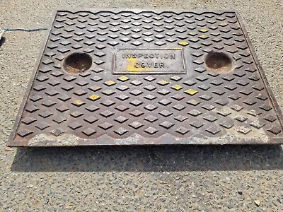 Cast Iron Manhole Drain Cover 633mm X 491mm Diamond Pattern Inspection Cover  • £100