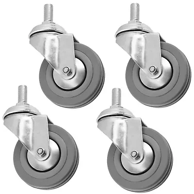 £12.59 • Buy Castor Wheel Trolley 50mm M10 Threaded Swivel Non-Marking 4 X Caster Wheels